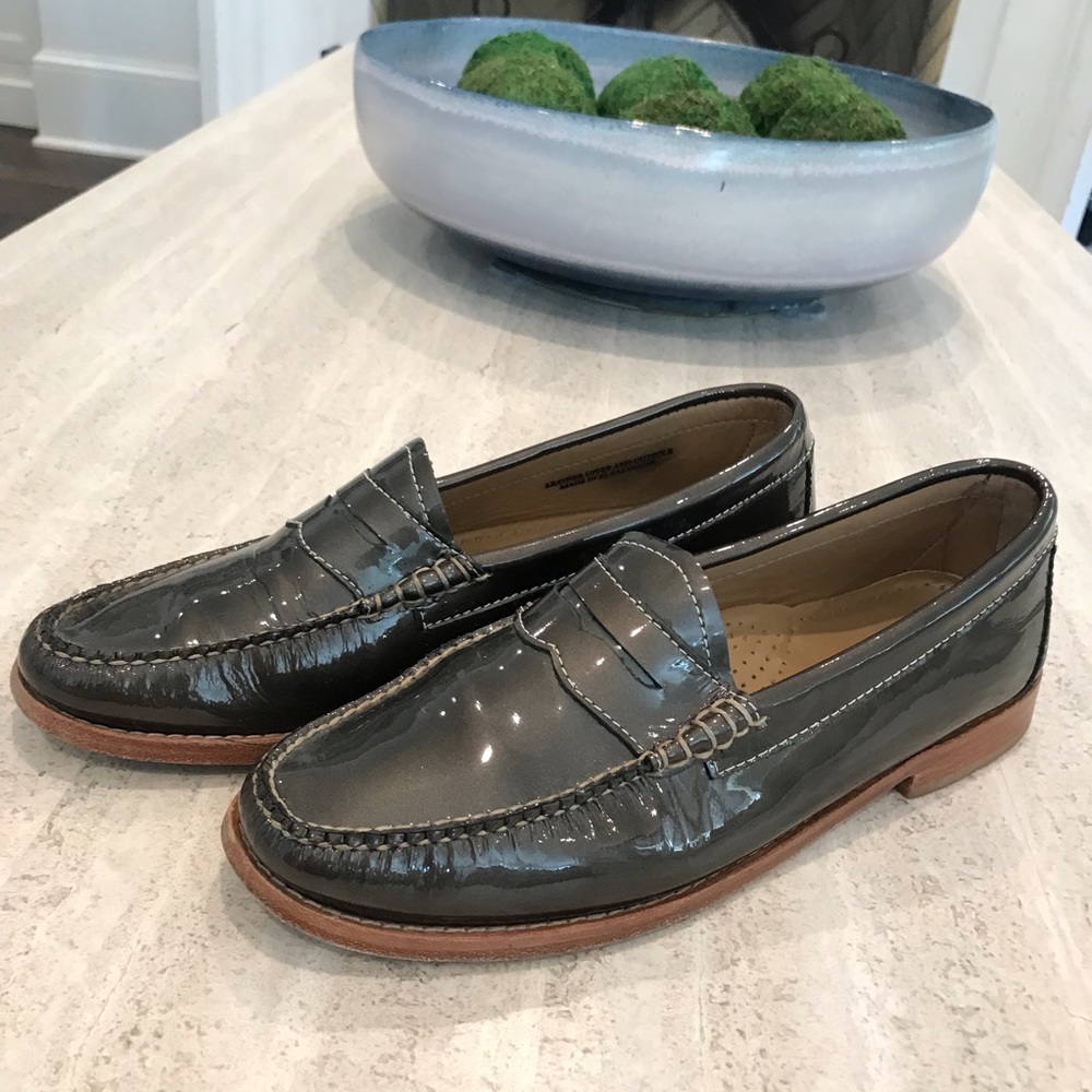G.H. Bass & Co. Women's Charcoal Patent Penny Loafers
